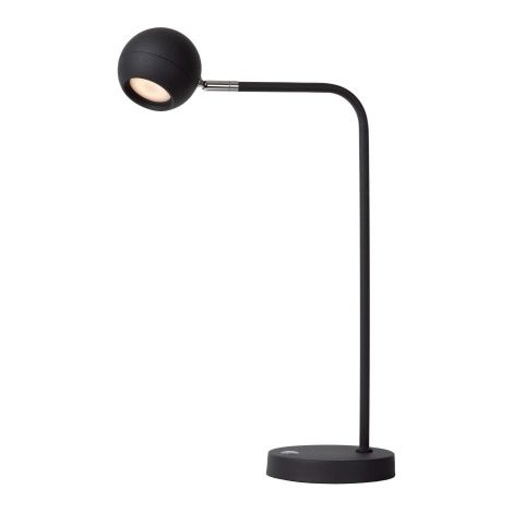 Lampada scrivania nera spot LED 3W dimmer touch Comet Lucide