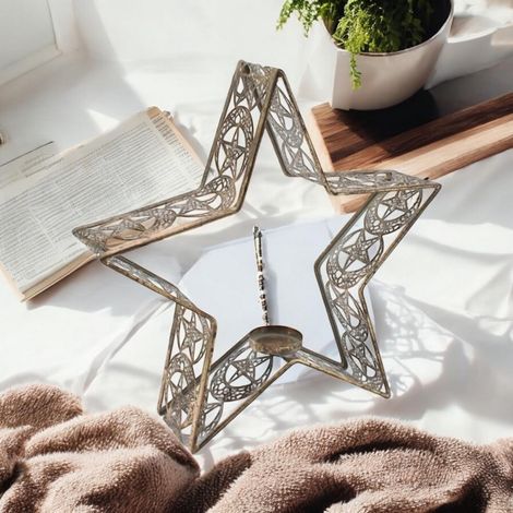 Candle Holder - Metal - L9 x W37 x H37 cm