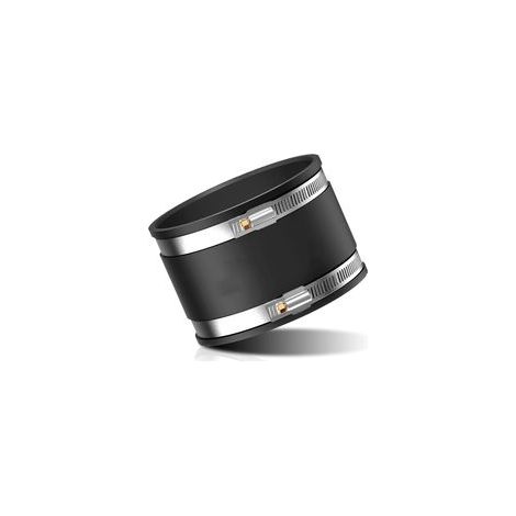 Manchon en caoutchouc flexible - 125 mm - Diamètre : 125 mm - Avec deux colliers de serrage en acier inoxydable - Manchon de réduction du bruit pour ventilateur de tuyau, pour raccordement de
