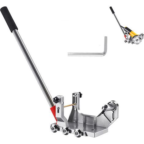 Support de Nettoyeur de Joints de Carrelage en Alliage D'aluminium Argent Meuleuse D'angle Réglable Support de Machine de Nettoyage de Joint de Carrelage Outils de Calfeutrage pour la Construction (10