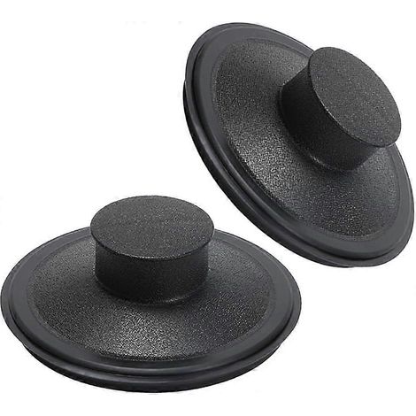 Bouchon d'évier pour bonde de cuisine et broyeur à déchets, en caoutchouc et plastique rigide, facile à installer, antidérapant, compatible avec les ouvertures de bonde standard de 3-1/2 pouces. (1/5)