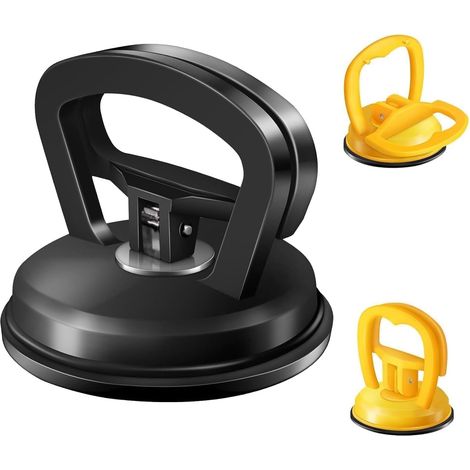 Outil de débosselage manuel en 3 parties, version améliorée, puissant et efficace. Kit de réparation pour carrosserie, vitres, toits et objets mobiles (noir et jaune). (1/5)
