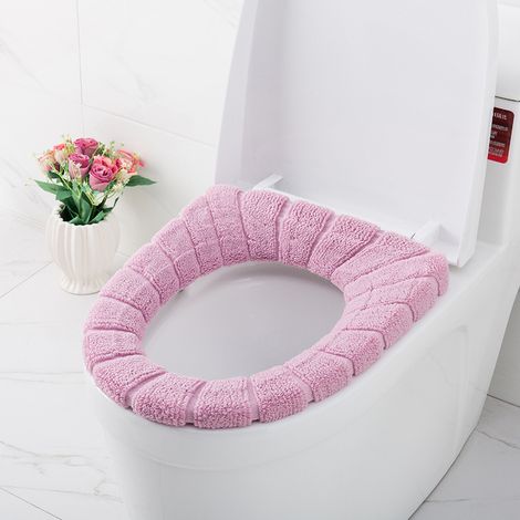 Siège de toilette Réchauffeur de salle de bain Chaud et confortable Doux et doux pour la peau Absorbant l'humidité Respirant Flexible Facile à nettoyer Réutilisable