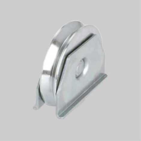 Ruota con supporto laterale per cancelli gola y a 2 cuscinetti 140 mm