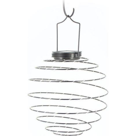Außen-Solarlampe aus schwarzem Metall, Durchmesser 220 mm, warmweißes Licht 3000 K, IP44, 8 Stunden Akkulaufzeit, ideal für Garten, Terrasse und Wege (1/5)