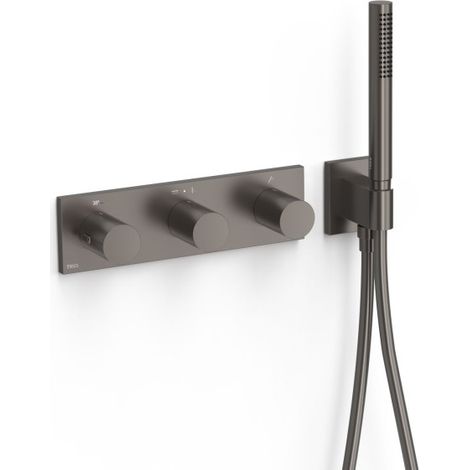 Robinet thermostatique encastré à 3 voies B-system Graphite - TRES 30735301GR
