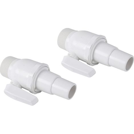 Lntyq STK. Absperrventil für Schwimmbäder, Schlauchadapter für Schwimmbäder, Absperrventil für Schwimmbäder, Kolbenventil, Zubehör für Filterpumpen für Schwimmbäder, Ersatzarmatur für Skimmerfilter (1/5)