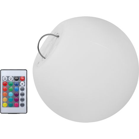 Lampe de table LED sphérique, 16 couleurs, 4 modes, chargement USB, télécommande, étanche, idéale pour piscine, jardin et pelouse. (1/5)