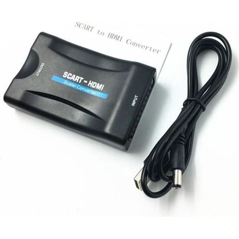Adaptateur Péritel vers HDMI - Noir - 1080P - Plug and Play - Compatible avec TV HD (1/4)