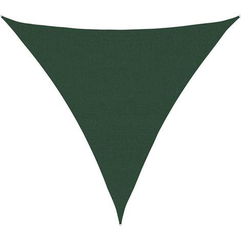 Voile d'ombrage 160 g/m² triangulaire vert foncé 6x6x6 m PEHD CFW239834 (1/5)