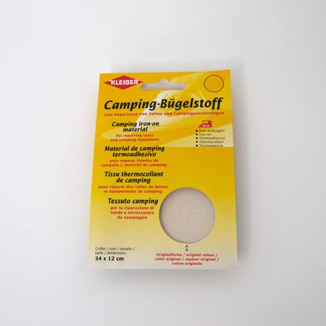 Kleiber - Toppa termoadesiva in tela di cotone 100% per riparazioni di tende e parasole, bianco (1/2)