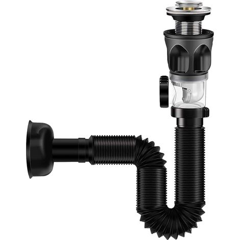 Purgeurs de robinets,Accessoires de lavabo universels 32 mm, tuyau de vidange télescopique extractible pour cuisine (1/5)
