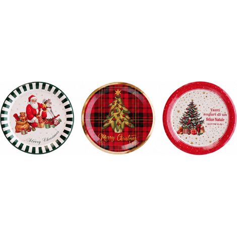 Ad Trend Piatti Natalizi in Carta Assortiti Ø23 cm 1 Confezione – Accessori Tavola Monouso di Natale (1/2)