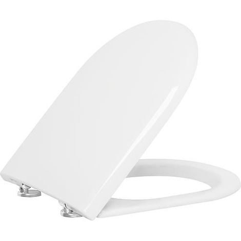 TURVO Abattant WC, blanc Softclose en Duroplast charniere en acier inox (1/4)