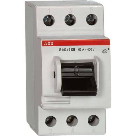 ABB E463/3KB Interrupteur 3 pôles blanc 80A 250V