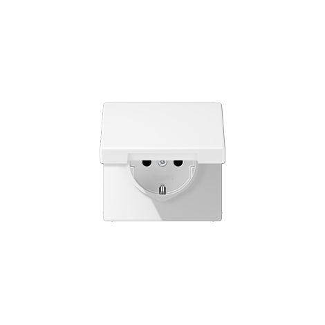 Jung Presa SCHUKO®, 16 A 250 V , coperchio incernierato, termoplastica verniciata, serie LS, bianco neve opaco LS 1520 BFKL WWM