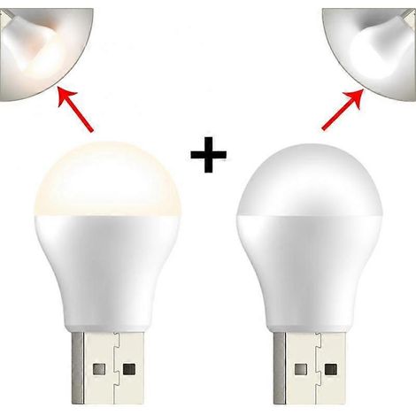 1086 lampes rechargeables USB, mini veilleuse LED, lampe de lecture avec batterie externe (1/4)