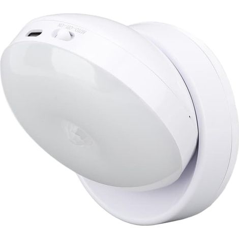 Veilleuse LED à détecteur de mouvement, lampe murale rechargeable rotative à 360°, lampe de placard, lampe de chambre, lampe d'escalier, lampe de couloir, adaptée (1/5)