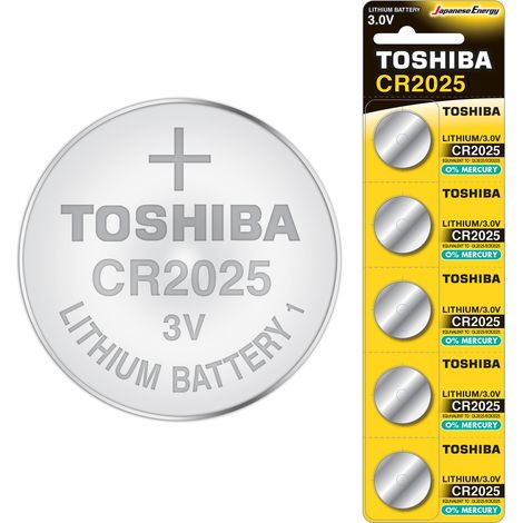 Pile CR2025 TOSHIBA 3V 5pcs