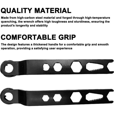 Llave hexagonal multifuncional de cuatro mordazas fabricada en acero al carbono grueso, accesorio para amoladora angular, disponible en aperturas de 5/6/7/8/9/10/13/14 mm.