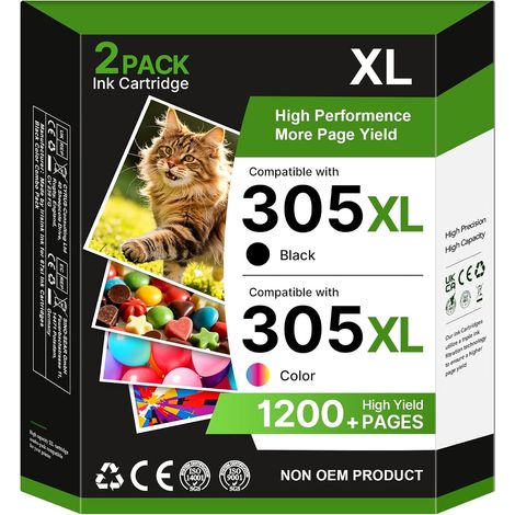 Cartouche 305 XL Compatible pour Cartouche HP 305 XL pour HP 2820e 2821e (1/5)
