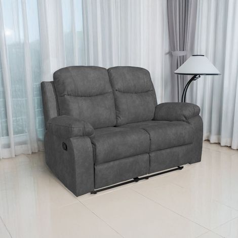 Divano Chicago 2 posti reclinabile colore grigio scuro 154x90x100H (1/5)