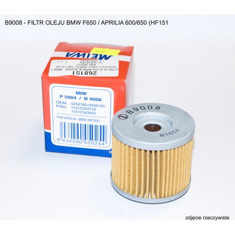 Filtro de aceite MIW HF151 para BMW F650 / Aprilia 600/650, alta calidad.