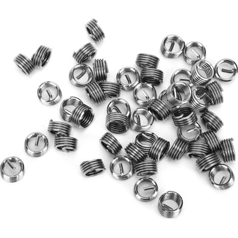 50 pièces inserts de réparation filetée acier inoxydable manchon de protection visserie accessoires quincaillerie M8 x 1,25 1D (1/5)