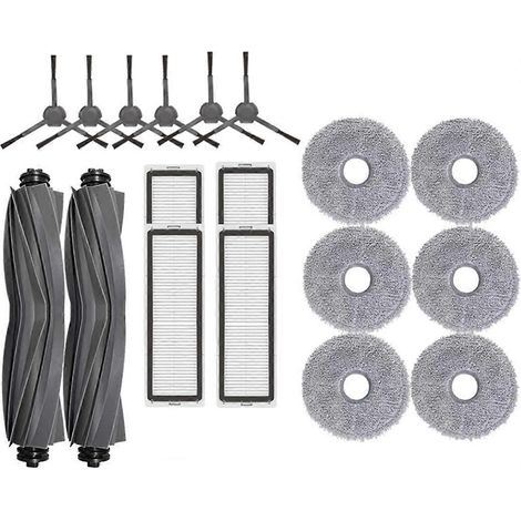 18 pièces pour aspirateur robot Bot L10 Prime / L10s Pro / L10 Pro : brosse latérale principale, filtre HEPA et lingette de rechange (1/5)