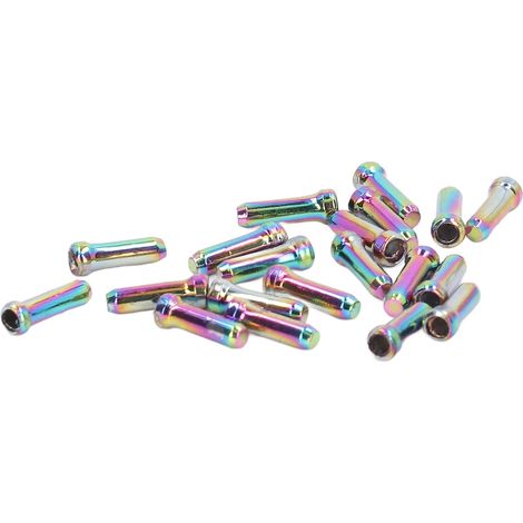 Embouts de câble de frein de vélo en alliage d'aluminium, sertis colorés, pour dérailleur de vélo de route et VTT (20 pièces). (1/5)