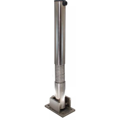 Poteau flexible rabattable 610FLEX-I INOX (s'entrouvrant) acier inoxydable avec serrure intégrée (1/5)
