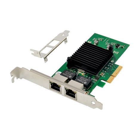 Scheda di rete MicroConnect MC-PCIEX4-82576 con doppio connettore RJ45. (1/5)