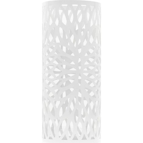 Porte-parapluie Feuilles Acier Blanc (1/5)