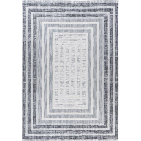 Tappeto moderno Sarai 100 in grigio con motivo grafico (1/4)