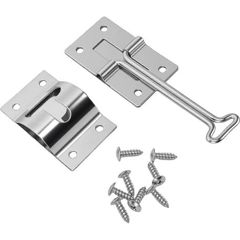 Loquet de porte acier inoxydable style T pour remorques, camions, magasins - Verrou remorque antirouille 10 cm sécurité renforcée (1/5)
