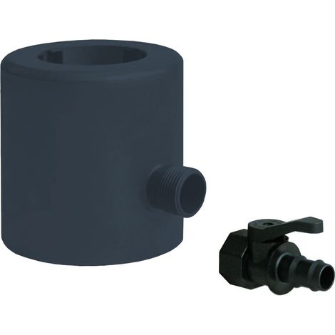 Récupérateur d'eau de pluie en PVC pour tube Ø63-80-100-92x57 mm - Anthracite - First Plast (1/2)