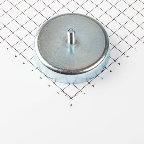 Magna-C Ferrit Flachgreifer Ø63x14mm mit Gewindezapfen