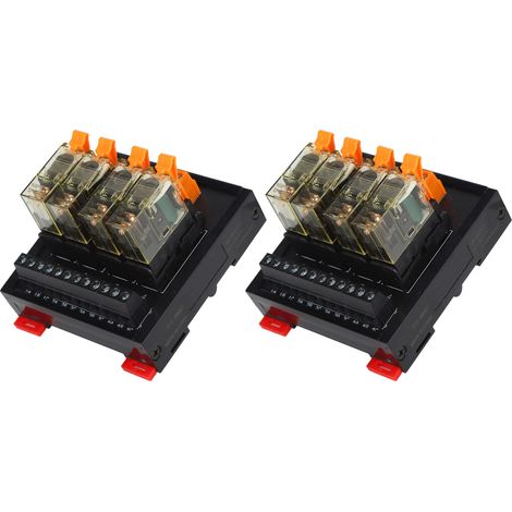 2 Pièces Relais 4 Canaux 1 NO 1 NC, Montage Rail DIN, Commande DC PLC, AC 250V, BEM1S-4MZ (1/5)