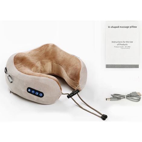 Filiyano – Oreiller de massage cervical en forme de U avec fonction chauffante, vibrante, pétrissante, massage cervical électrique et massage relaxant