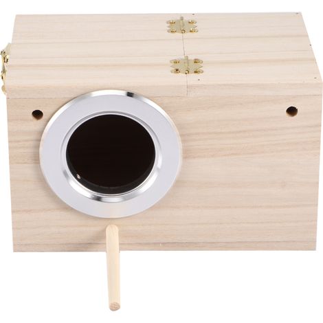 Nichoir en bois de 12 x 12 x 19,5 cm, boîte d'incubation chaude pour oiseaux. (1/5)