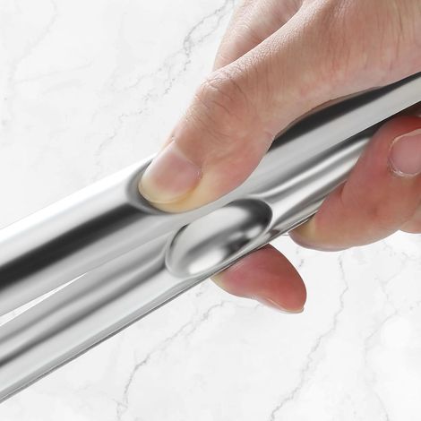 Pinza per pasta, 30 cm, manico seghettato, acciaio inox, pinza da cucina (1/4)