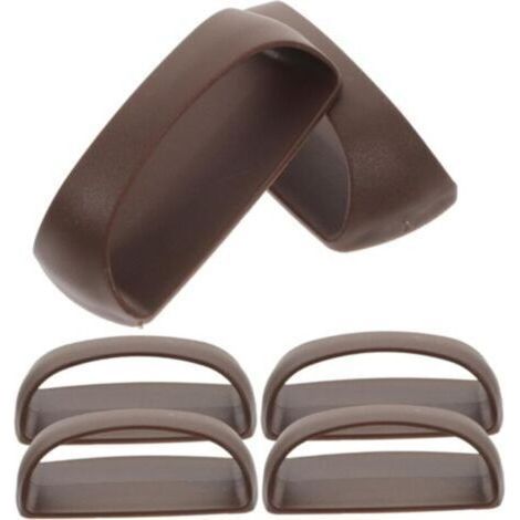 6 Pack Self Adhesive Door Handles No Drilling Required Aluminum Alloy Brown Color (1/5)