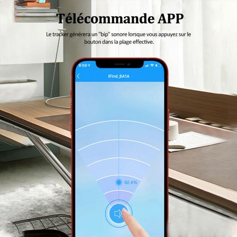 Traqueur Gps Sans Fil Pour Animaux De Compagnie Clés Sacs Portefeuilles Localisateur D'Objets De Contrôle App Selfie Shutter Compatible Avec Les Téléphones Ios/Android, Noir - Noir (1/4)