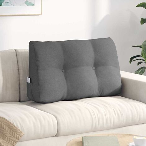 vidaXL Cuscino per Schiena Grigio scuro 80 x 24 x 50 cm Tessuto