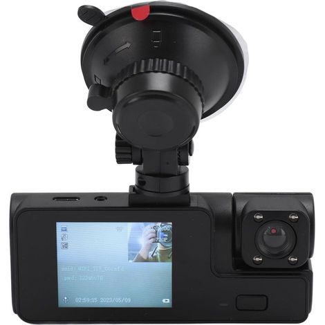 3 Canaux Dash Cam, Engistréur de Caméra de Tableau de Bord de Voiture avec Objectif Grand Angle de 170 Degrés, Support de connectivité WiFi sans Fil, Détection de Movement, (1/5)