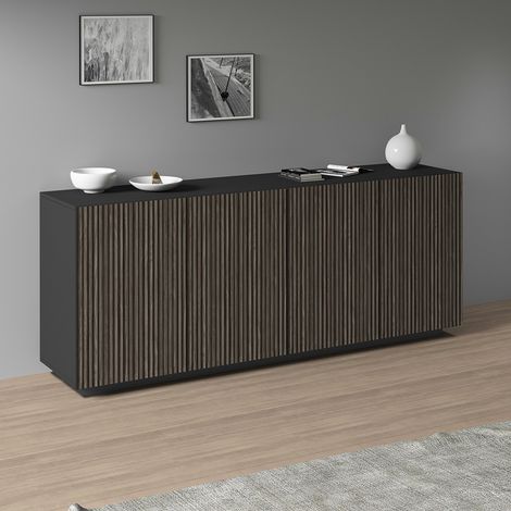 Buffet/bahut moderne 200 cm anthracite mat/chêne foncé Costarica (1/5)