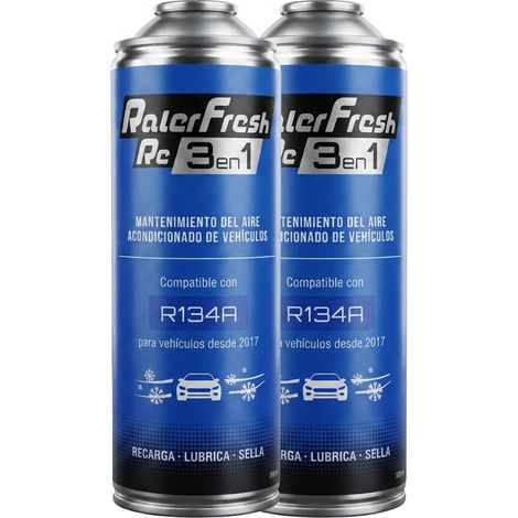 Pack gas refrigerante 2 botellas Ralerfresh RC R134A 3en1 500ml