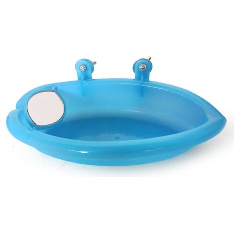 Bain d'oiseaux avec miroir, boîte et baignoire pour oiseaux, accessoires pour cage de perroquet (perruche calopsitte, cacatoès, canari, perruche ondulée), (1/5)
