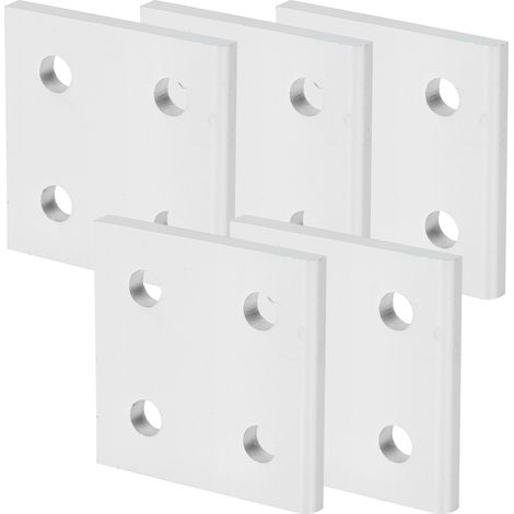 Plaque de raccordement verticale à 4 trous (5 pièces) pour profilés d'extrusion d'aluminium - 2040 (1/5)