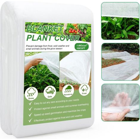 Protection Gel Plantes Filet Anti-Grêle Réutilisable 3x15m Couverture Horticole Potager Fleurs Fruits Legumes Protection UV-Blanc (1/4)